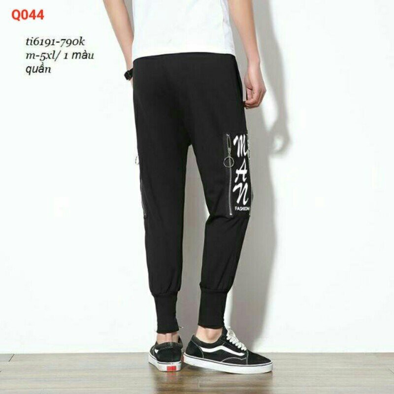 Quần Jogger Nỉ MAN khóa zip