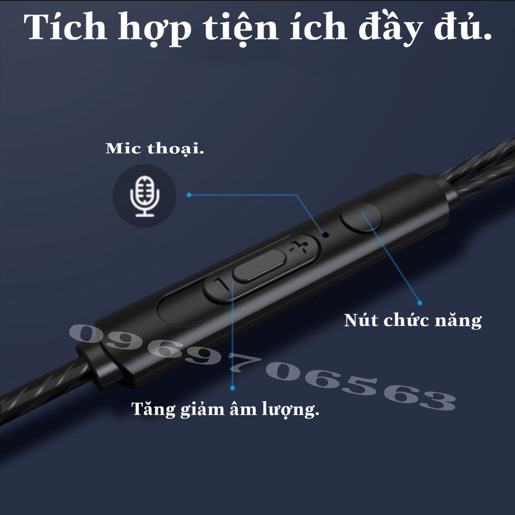 Tai Nghe Có Dây Type-C EV2019 Chân Căm Type-C Âm Thanh Super Bass Cao Cấp