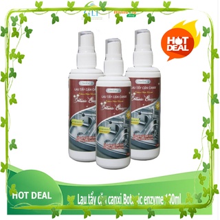 Dung dịch tẩy cặn canxi homevic botanic enzyme 100ml làm sạch vách kính nhà tắm, gương