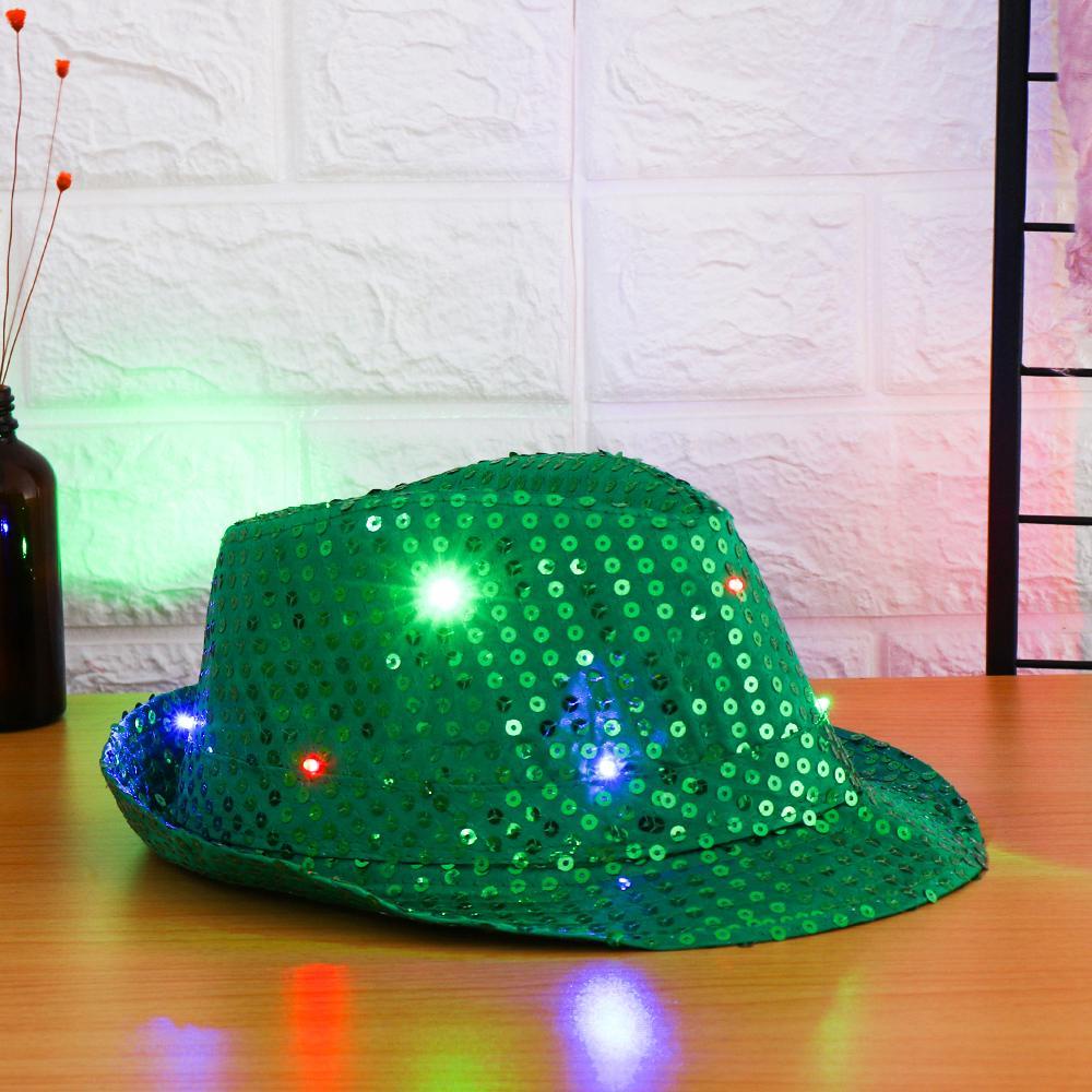 Mũ Fedora Đính Đèn Led Phát Sáng Thời Trang