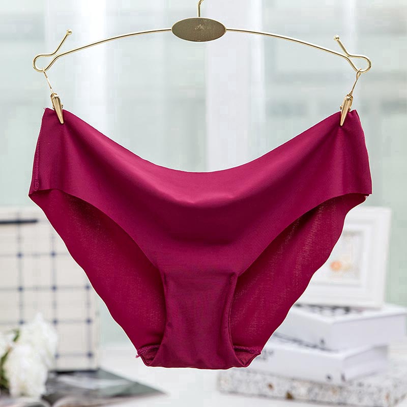 Quần lót ZXYOUPING lụa lạnh không hằn vết siêu mỏng mềm mại màu trơn size M-XL thời trang cho nữ