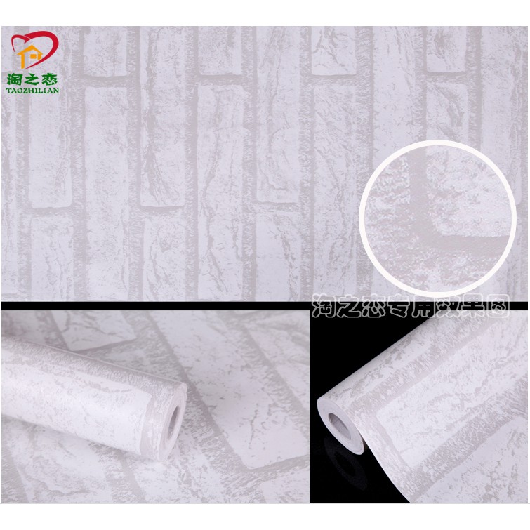 Decal giấy dán tường đá trắng (khổ rộng 0.45m)