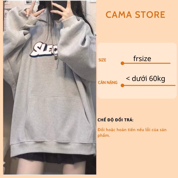 Áo nỉ hoodie nữ mũ 2 lớp form rộng có dây kéo cute hàn quốc CaMa Store M377
