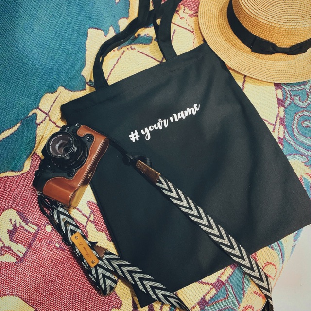 Túi Canvas tote in tên