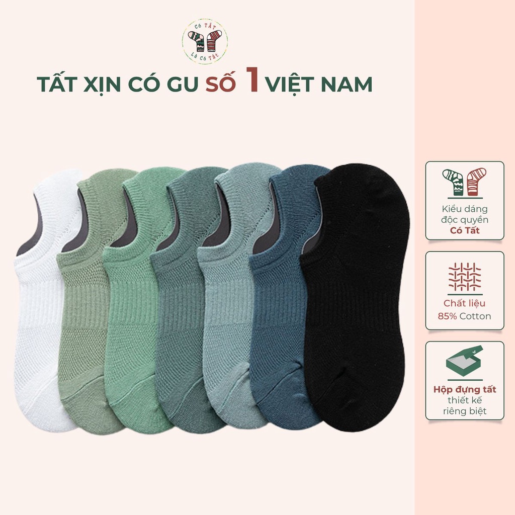 Tất Lười Nam Có Tất Là Có Tất cotton dệt kĩ pha lưới siêu mịn mát, chủ đề xanh tươi mới nhất mùa hè - GREEN