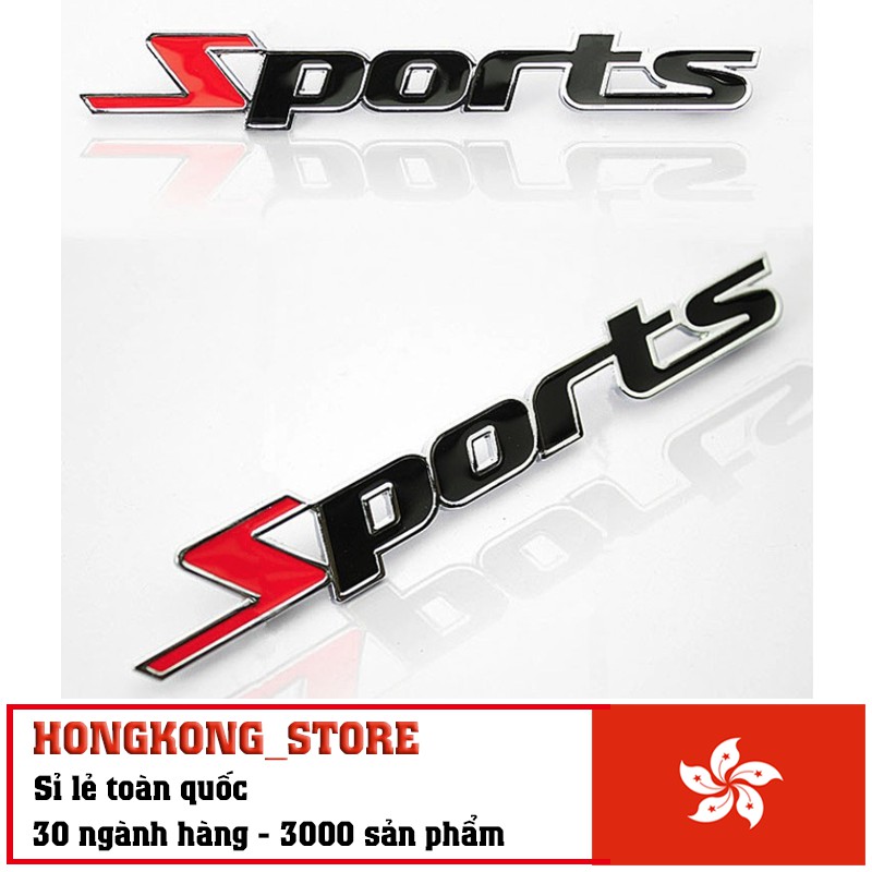 Logo SPORT Thể Thao Dán Ô Tô Xe Máy - Chất Liệu Thép Không Gỉ