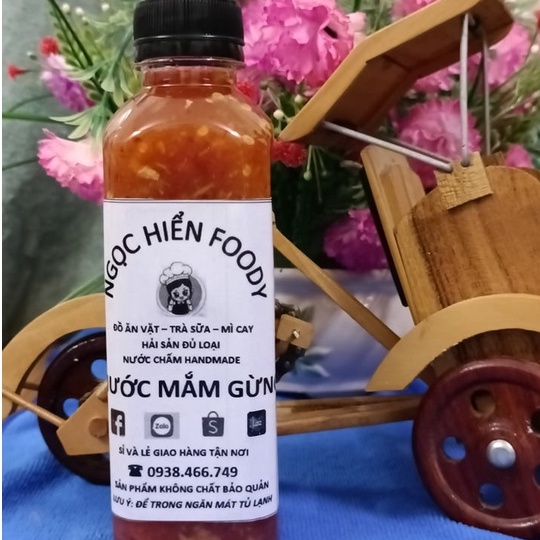 Combo 3 chai nước mắm gừng 300ml nhà làm, đảm bảo thơm ngon sạch sẽ, NGỌC HIỂN FOODY