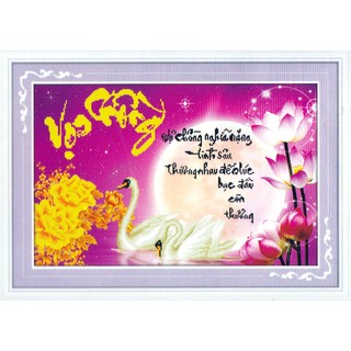 Tranh Đính Đá Thư Pháp Việt H1044