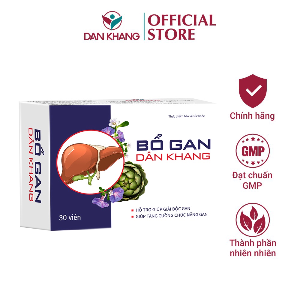 Viên Uống Giải Độc, Tăng Cường Chức Năng Gan Bổ Gan Dân Khang Hộp 3 vỉ x 10 viên