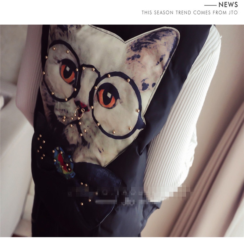 Áo khoác phao Cotton họa tiết hoạt hình thời trang thu đông 2021 cho nữ | BigBuy360 - bigbuy360.vn