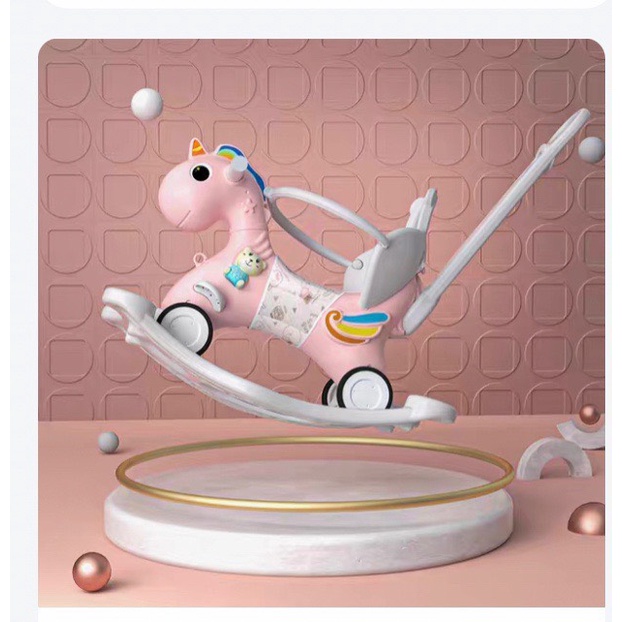 Ngựa cao cấp baby cosy  có nhạc tay đẩy cho bé từ 1 dến 5 tuổi!