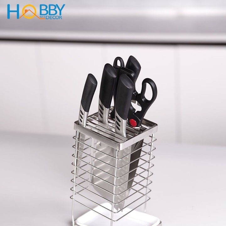 Kệ đựng dao HOBBY Home Decor KDD25 Inox 304 nhiều ngăn tiện dụng - có khay hứng nước - không rỉ sét