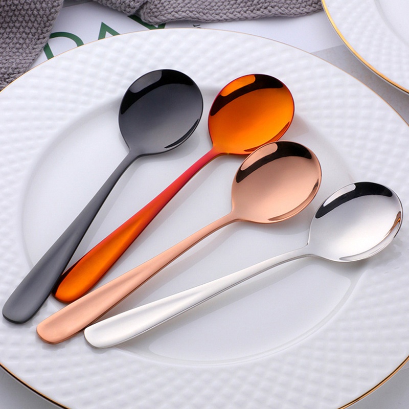 Set 8 Muỗng Cà Phê Nhỏ Bằng Thép Không Gỉ Nhiều Màu Độc Đáo