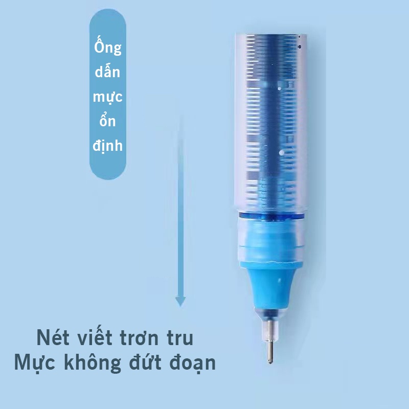 Bút nước ngòi kim nét 0.5mm B49 bút viết mực xanh/ đen/ đỏ phong cách tối giản Muji SOKLONG