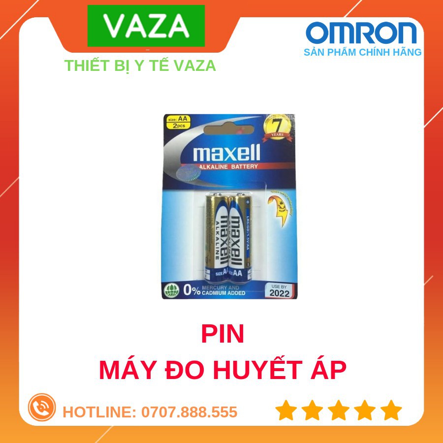 PIN AA/AAA CHÍNH HÃNG MAXELL DÙNG CHO MÁY ĐO HUYẾT ÁP OMRON BẮP TAY/CỔ TAY