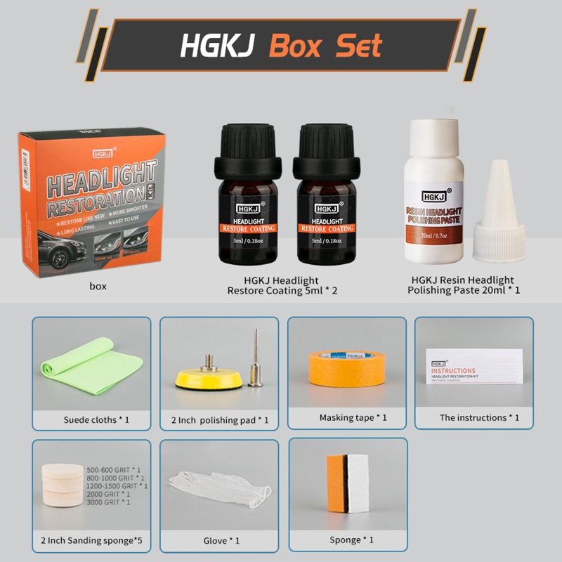 Bộ Dụng Cụ Đánh Bóng Đèn Pha Xe Hơi Chuyên Dụng