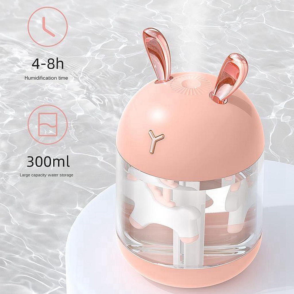 Máy Lọc Không Khí Khuếch Tán Tinh Dầu Hình Thỏ Trắng Shop61