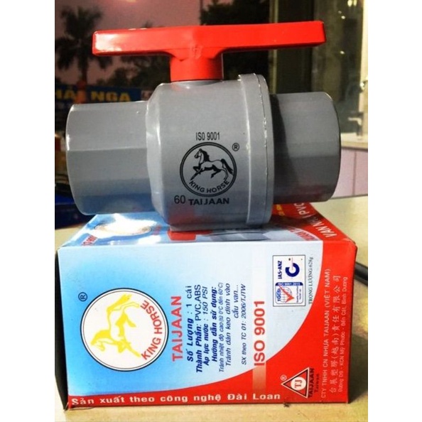 Van nhựa PVC khóa ống nước đủ kích thước 21, 27, 34, 42, 48, 60