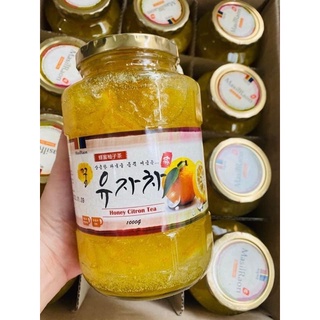 Lọ 1kg Chanh đào ngâm mật ong, chanh mật ong Hàn Quốc cao cấp