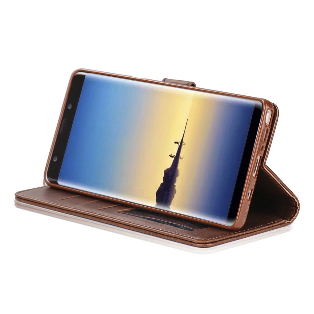 Bao da đựng điện thoại kiểu ví 1 màu cho Samsung Galaxy Note 8 | BigBuy360 - bigbuy360.vn