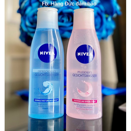 Nước hoa hồng Nivea làm sạch da nhẹ nhàng - NIVEA Pflegendes Gesichtwasser 200ml