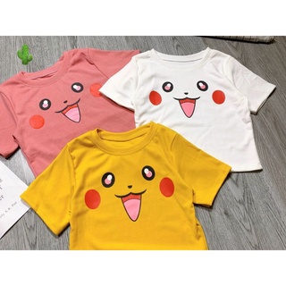Áo croptop tay ngắn pikachu