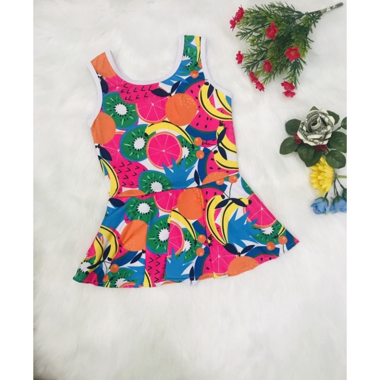 Đầm bơi họa tiết trái cây nổi bật cho bé 3-8 tuổi - L&L Kids - uy tín chất lượng