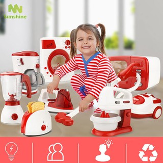 Đồ chơi mini mô phỏng dụng cụ nhà bếp, máy hút bụi dành cho trẻ em học tập sáng tạo