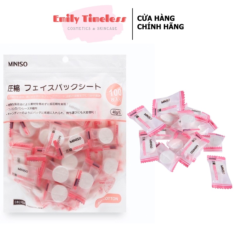 Mặt Nạ Giấy Nén Miniso Nhật Bản Cấp Ẩm Thải Độc - Miniso Mask Compressed Japan 1 Viên