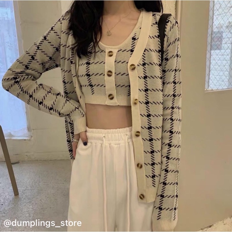 Set áo + cardigan Jennie