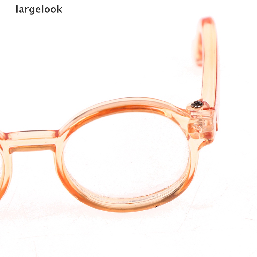 Kính mắt gọng tròn phối lông xù phong cách độc đáo 6.5 / 9.5cm