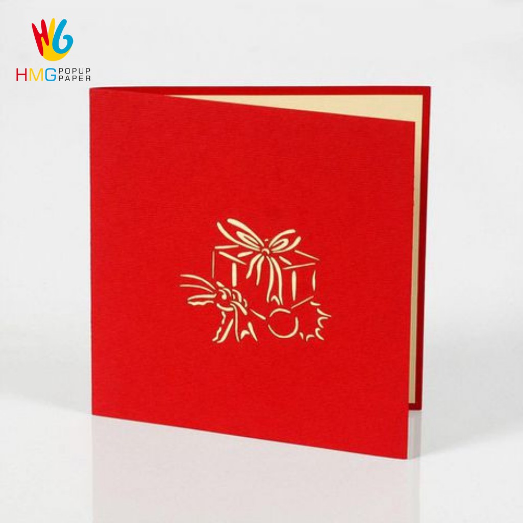 Thiệp Chúc Mừng Sinh Nhật HMG 3D Handmade Happy Birthday Pop-up Card Tặng Kèm Những Món Quà,size 12x12cm