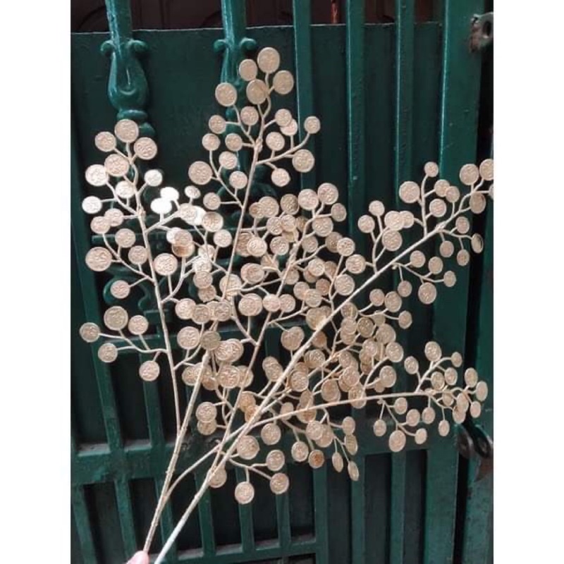 Cành lá táo vàng kim_ cành rẻ quạt decor trang trí siêu xinh