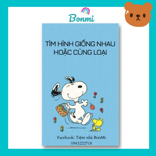 Học liệu giáo dục sớm- Tìm hình giống hoặc tương tự nhau (Tặng kèm bút viết xóa)