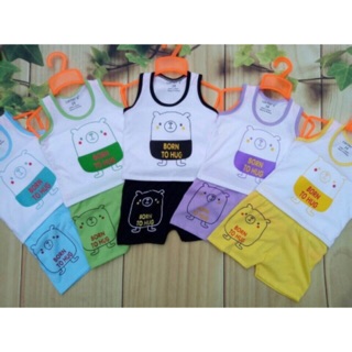 Combo 25   bộ ba lỗ đùi cotton cho bé 