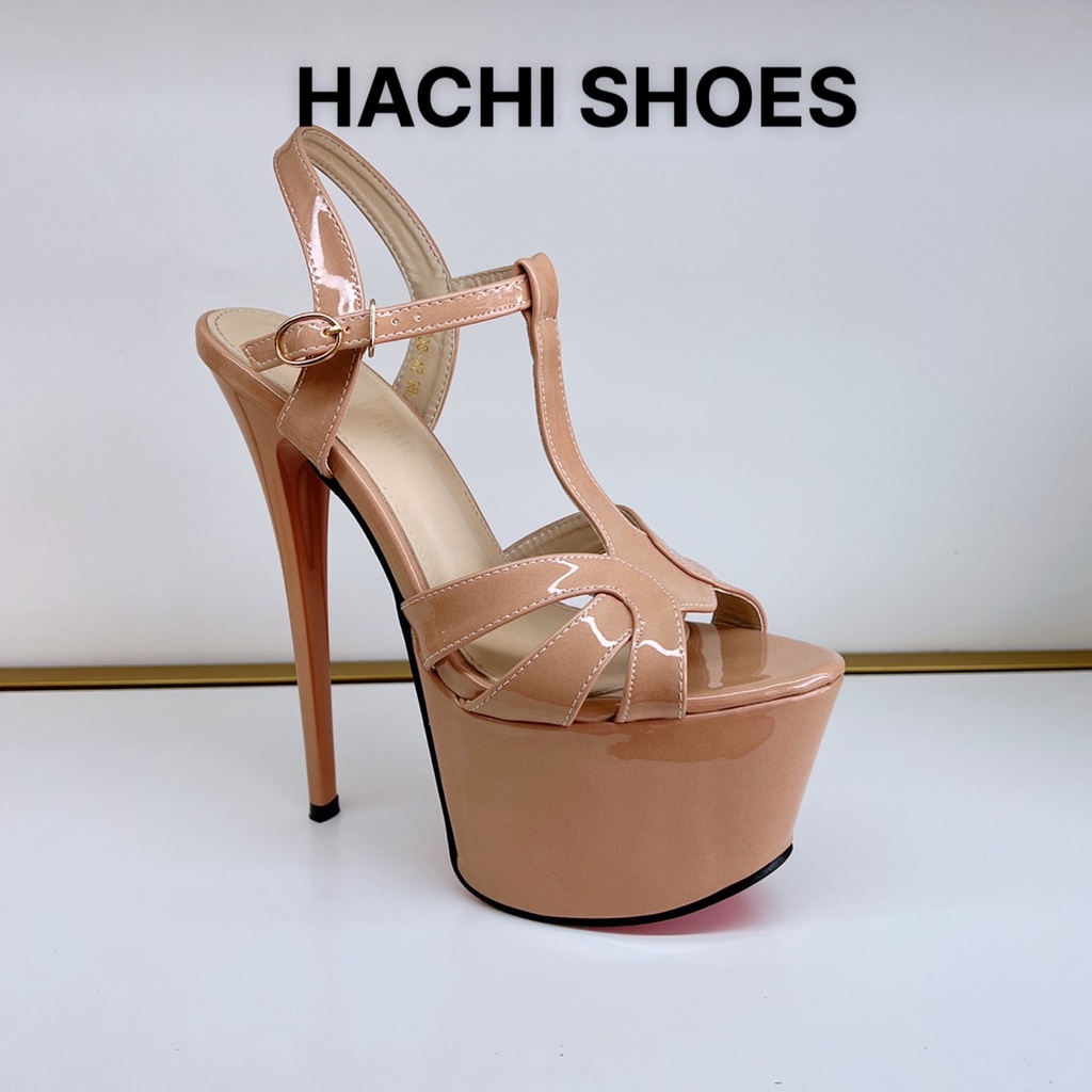 Giày Cao Gót Nữ Đế Đúp Gót Nhọn Giày Hoa Hậu Catwal cao 17cm size 34-38 fulbox 8038-A3