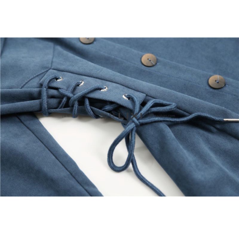 ĐẦM RÚT EO DÀI TAY THIẾT KẾ