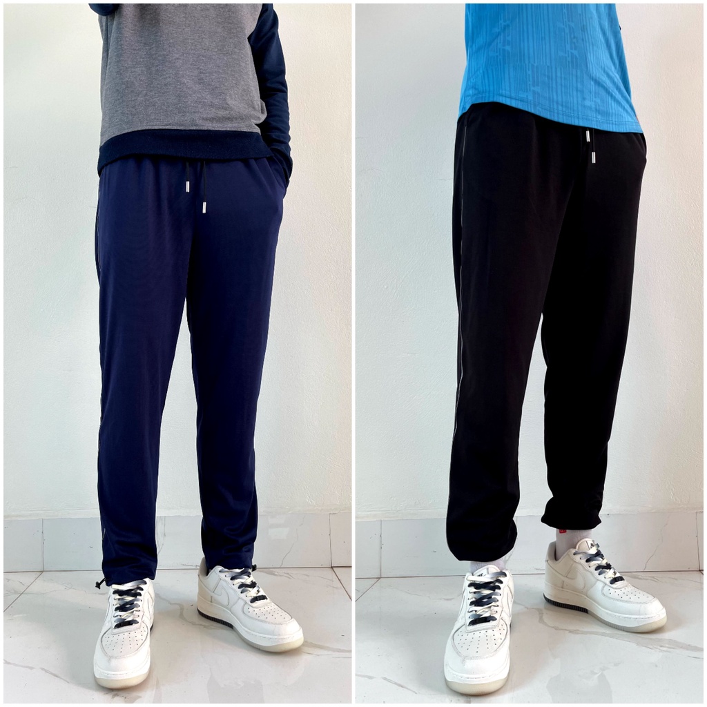 Quần Jogger Gut nam dáng suông thiết kế dây phản quang, quần dài thể thao nam cạp chun có dây rút điều chỉnh eo