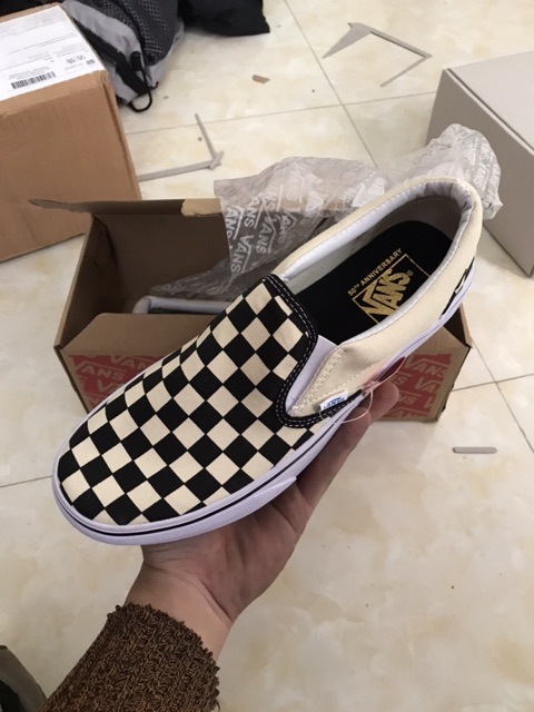 &gt;ẢNH THẬT-HÀNG THẬT&lt; Giày sneaker V Caro Checkerboard slipon nam nữ