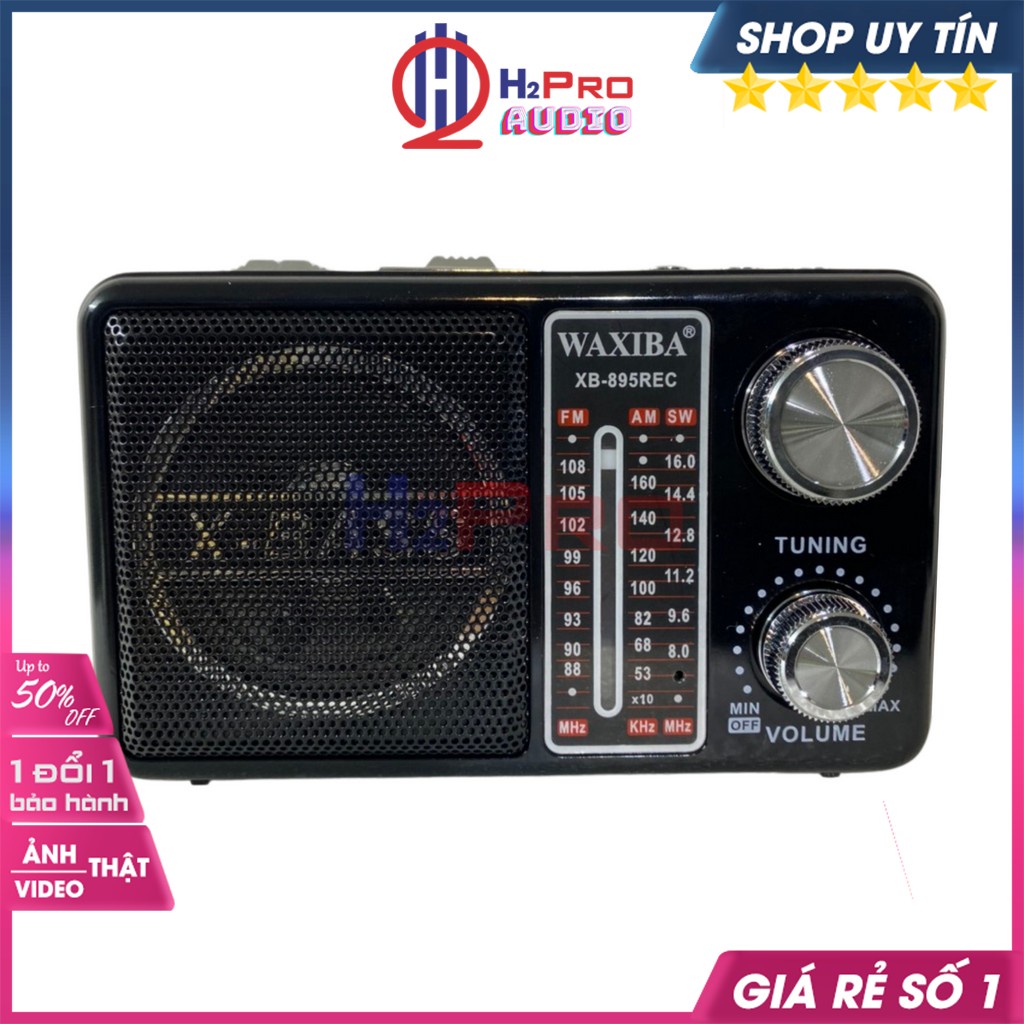 Đài Radio Cho Người Già, Đài Radio Waxiba XB-895Rec Fm-Am-Sw, Bluetooth, Usb, Thẻ Nhớ, Pin Sạc, Đèn Pin (Tặng Pin Sạc)