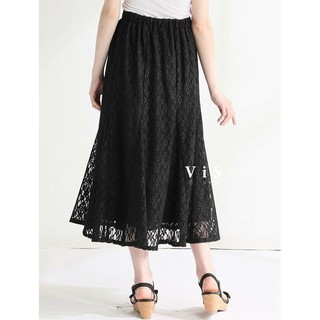 CHÂN VÁY MIDI REN NỮ