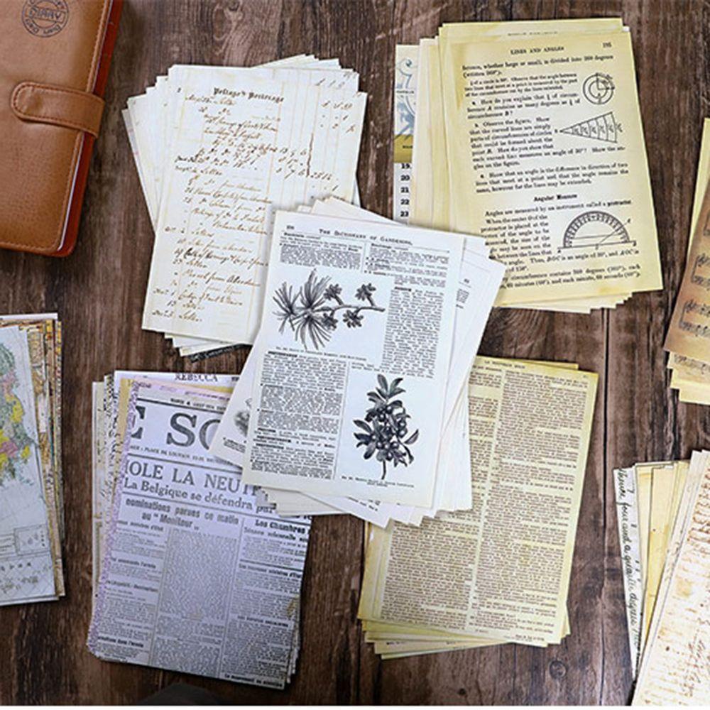 Set 1 / 30 Miếng Dán Giấy Ghi Chú Trang Trí Sổ Tay / Nhật Ký Kiểu Retro