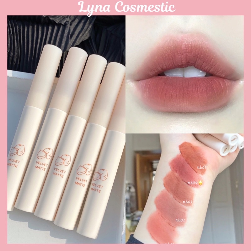 Son Kem HERORANGE , Son Kem Lì Nội Địa Trung Tone Nude Velvet Mix Màu Bùn Nhung Hạt Rẻ Matte Lip Glaze Cực Xinh 2021