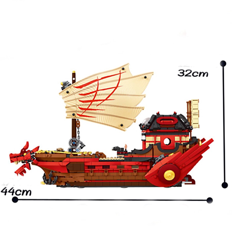 Mẫu lắp ráp Mô hinh Phantom Ninja  Destiny's Bounty boat 4029 ninjago tàu
