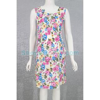 Đầm bầu mặc nhà vải bông tôn (Mã số: DN246-1)