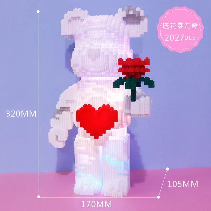 Đồ chơi xếp hình Gấu Bearbricklắp ráp mô hình cỡ lớn size35cm và 55cm bearbrick dành tặng người yêu