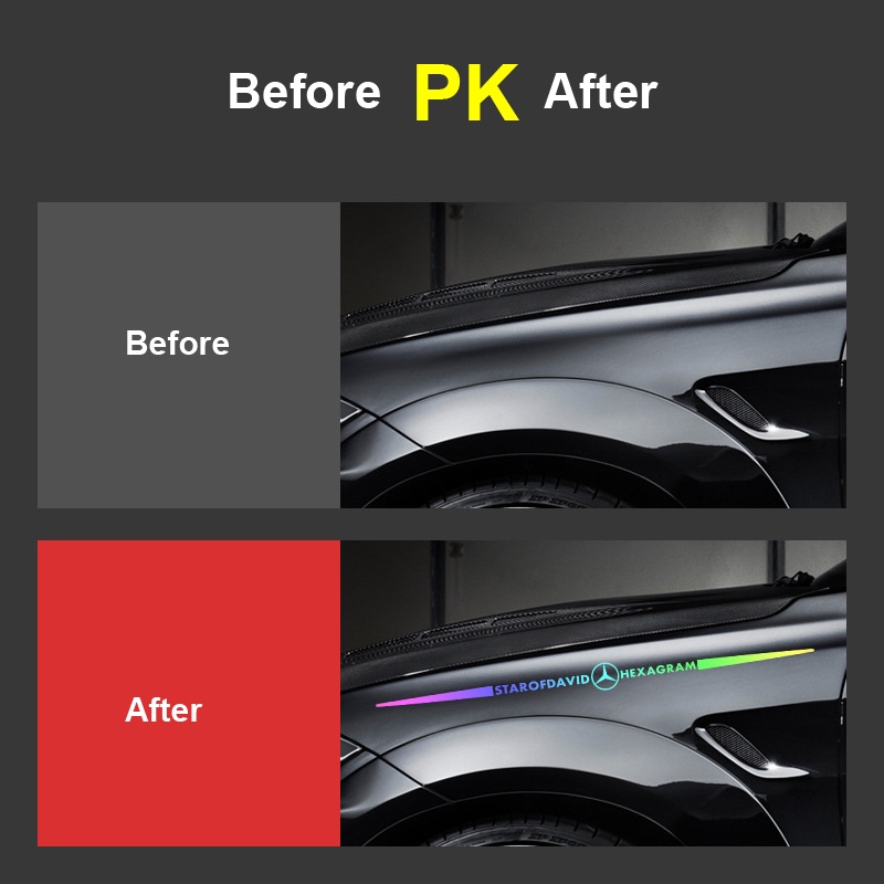 Miếng Dán Logo Phản Quang Nhiều Màu Chống Thấm Nước Cho Xe Hơi