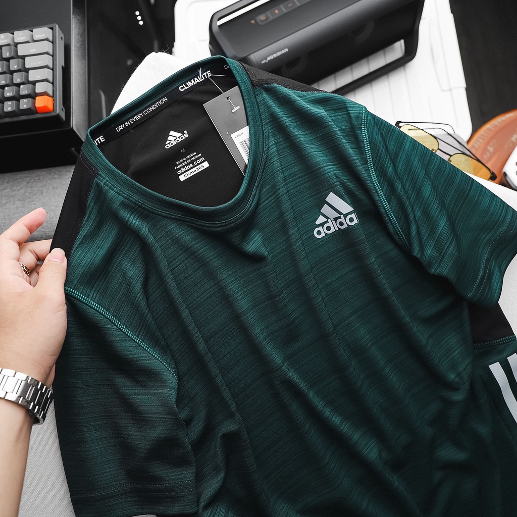 Aó thun thể thao nam cổ tròn ngắn tay DAS 5 colors ,Form Slim,chất vải lỗ kim co dãn,thấm hút mồ hôi,Hàng vnxk