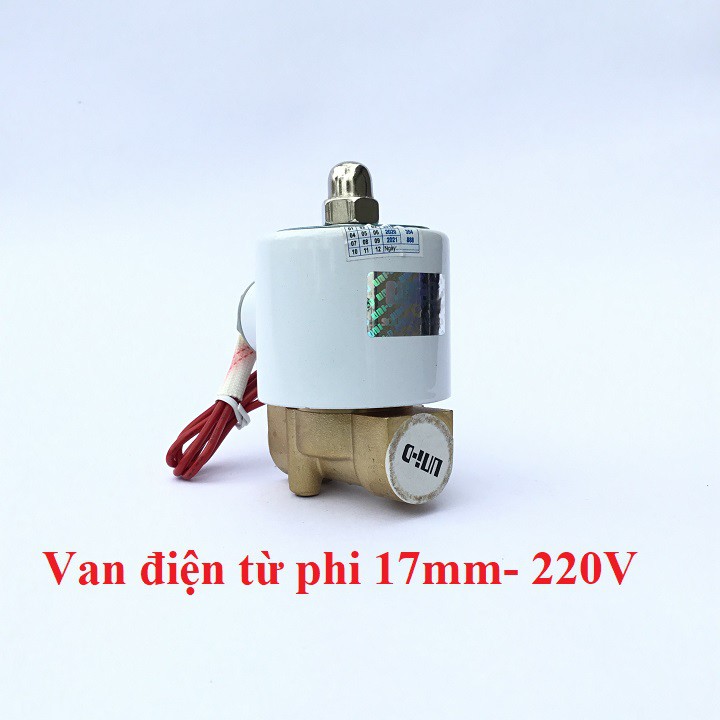 Van điện từ UNID - phi 17mm - Van đóng khi cắt nguồn điện