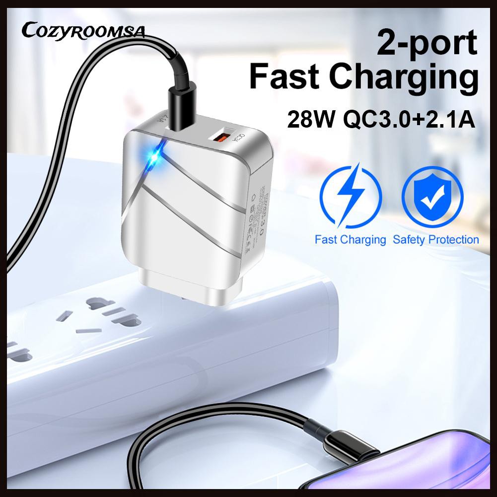 Cục Sạc Nhanh Usb 3.0 Mạnh Mẽ Cho Điện Thoại / Máy Tính Bảng 28w